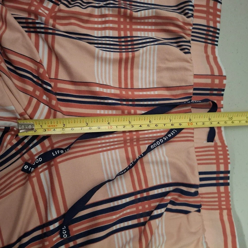 Life‎ Is Good Sleep Pajama Pants Women's Size S Pink Plaid Lounge Bottoms
